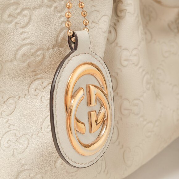 Gucci Sukey Guccissima Beige Leather Tote - Picture 10 of 14